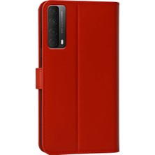 Huawei P Smart 2021 Kılıf Trend S Plus Kapaklı Kılıf - Kırmızı