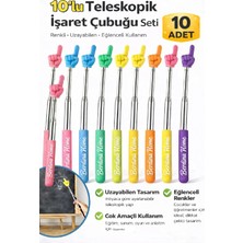 Berdina Home 10 Adet Portatif Uzayabilir Sevimli Parmak Öğretmen Işaret Tahta Çubuğu Teleskopik Çubuk 20CM 67CM