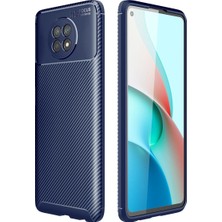 Xiaomi Redmi Note 9 5g Kılıf Auto Focus Karbon Kapak - Lacivert