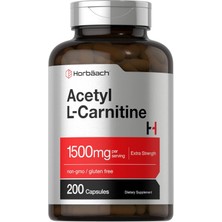 Horbaach Supplements, Acetyl L-Carnitine 1500MG  200 Capsules Extra Strength Supplement Non-Gmo & Gluten Free