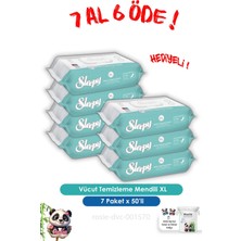 7 Al 6 Öde Sleepy 50'li Vücut Temizleme Mendili Xl ve Rosıe