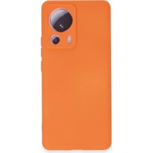 Xiaomi Mi 13 Lite Kılıf Nano Içi Kadife Silikon - Turuncu
