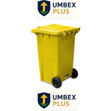 Umbex Plastik Çöp Konteyneri 240 Litre Konteyner - A+ Isıya Dayanıklı Malzeme -