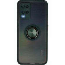 Oppo A54 4g Kılıf Montreal Yüzüklü Silikon Kapak - Yeşil
