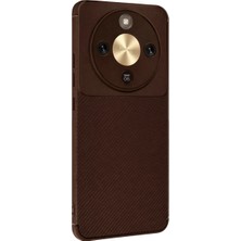 Huawei Honor Magic 8 Lite Auto Focus Karbon Kapak - Kahverengi