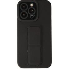Iphone 14 Pro Kılıf Mega Standlı Silikon - Siyah