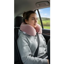 Visco Happy Viscohappy Ortopedik Profesyonel Visco Seyahat Yastığı ( Toz Pembe )