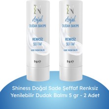 Shiness Doğal Dudak Balmı Yenilebilir Sade 5 gr 2 Li Paket