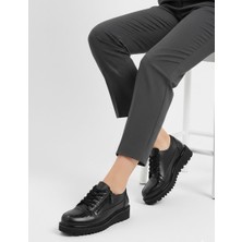 Iç Dış Hakiki Deri Ortopedik Taban Yandan Fermuarlı Kadın Günlük Ayakkabı