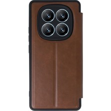 Platin Store Pilatin  Xiaomi Redmi Note 14 Pro 4g Kılıf Flip Cover - Taba Zeyd