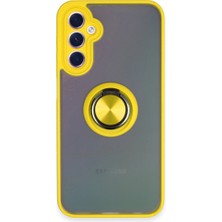 Samsung Galaxy A24 4g Kılıf Montreal Yüzüklü Silikon Kapak - Sarı