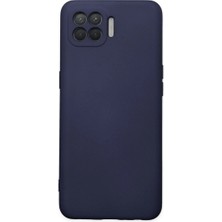 Oppo Reno 4 Lite Kılıf Nano Içi Kadife Silikon - Lacivert