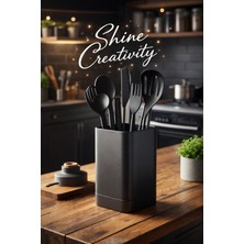 Shine Creativity Tezgah Üstü Kaşıklık Kepçelik Mutfak Organizeri 15CM