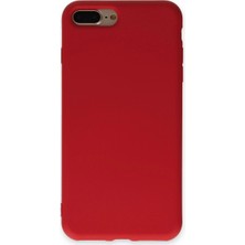 Iphone 7 Plus Kılıf Nano Içi Kadife Silikon - Kırmızı