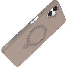 Platin Store Pilatin  Samsung Galaxy A06 Regal Magsafe Standlı Kapak - Çöl Titanyum Zeyd