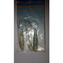 Özbience Orak Kuyruk Silikon Seti 8cm, 3'lü, Kurt Mavi Simli, Profesyonel Kullanım