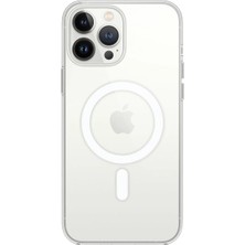 Iphone 14 Pro Max Kılıf Magneticsafe Şeffaf Silikon - Şeffaf