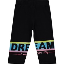 Civil Girls Dream Baskılı 10-13 Yaş Tayt - Siyah 11-12 Yaş