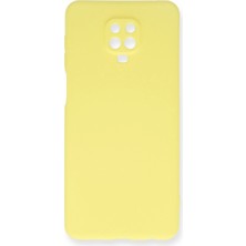 Xiaomi Redmi Note 9 Pro Kılıf Nano Içi Kadife Silikon - Sarı
