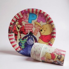 Cadde Süs Winnie The Pooh Temalı Tabak Bardak 8'li Set