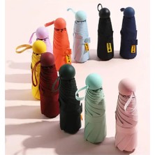 Baysa Mini Kapsül Cep Çantaboy Yağmur Şemsiye – Çantalı Kılıflı, Ultra Hafif Kompakt Katlanabilir Şemsiye