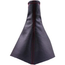 İnura Global Tüm Araçlara Uyumlu Vites Körüğü Siyah Vinil Kırmızı Dikiş