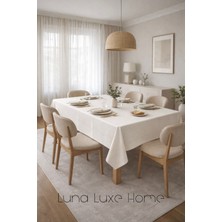 Luna Luxe Home Noa | Sade Tasarım Çizgili Colber Masa Örtüsü (160X220CM)