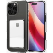 Platin Store Pilatin  iPhone 16 Pro Kılıf Kart Şeffaf Silikon - Şeffaf Zeyd