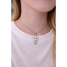 Herşey Nota Sevimli Karakter Figürlü Ince Form 60 cm Zincirli Metal Kolye