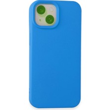 Iphone 15 Kılıf Nano Içi Kadife Silikon - Mavi