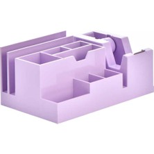 Ops Masa Seti Kalemlik Bant Makinalı Plastik Pastel Mor Klm 301