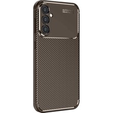 Samsung Galaxy A16 5g Kılıf Auto Focus Karbon Kapak - Kahverengi