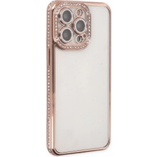 Iphone 14 Pro Kılıf Joke Taşlı Silikon - Pembe