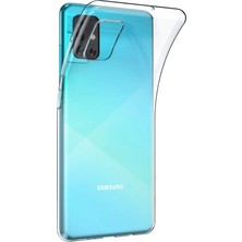 Platin Store Pilatin  Samsung Galaxy A51 Kılıf Lüx Şeffaf Silikon Zeyd