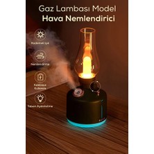 İnura Global Vintage Alev Efektli Gece Lambalı Hava Nemlendirici - Ayarlanabilir Işık ve Buhar Gücü