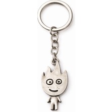 Herşey Nota Sevimli Karakter Figürlü Ince Form Metal Anahtarlık