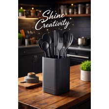Shine Creativity Tezgah Üstü Kaşıklık Kepçelik Mutfak Organizeri 15CM
