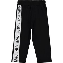 Civil Girls Grl Pwr Baskılı 6-9 Yaş Tayt - Siyah 8-9 Yaş