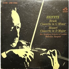 Plak İstasyonu Heifetz - Bruch Concerto In G Minor / Mozart Concerto In D Major Classic Lp Plak
