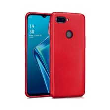 Lenax Leather Oppo A12S Kılıf Kamera Korumalı Silikon Rubber Arka Kapak