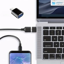 Emt Pazarlama® 1 Adet USB To C Adaptor Dişi Çevirici Dönüştürücü Adaptör