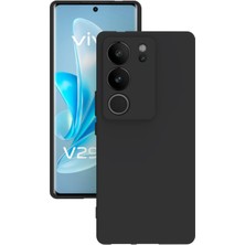 Lenax Leather Vivo V29 Kılıf Kamera Korumalı Silikon Rubber Arka Kapak