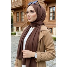 İmaj Butik Kahverengi Cazz Scarf Penye Şal