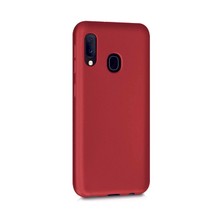 Lenax Leather Samsung Galaxy A30 Kılıf Kamera Korumalı Silikon Rubber Arka Kapak