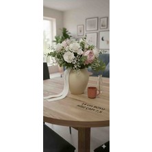 Velora Home Minimalist Mat Krem Seramik Vazo - 14 cm El Yapımı Modern Tasarım Dekoratif Vazo