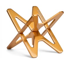 Bek Tobacco Metal Katlanır Puro Sehpası Standı Kılıflı Gold