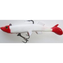 Özbience Kırmızı Beyaz Turna Silikon Yem, 12 Cm, 22 G, Dayanıklı ve Hafif