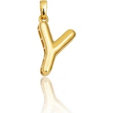 Hakan Mücevherat Y Harfi Balon Model 14 Ayar Kolye Ucu