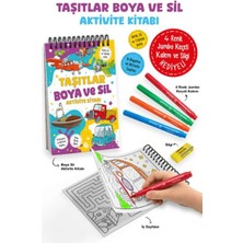 Taşıtlar - Boya ve Sil Aktivite Kitabı / 3 Yaş +