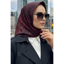 İmaj Butik Bordo Ipekhan Soft Dijital Pamuklu Eşarp